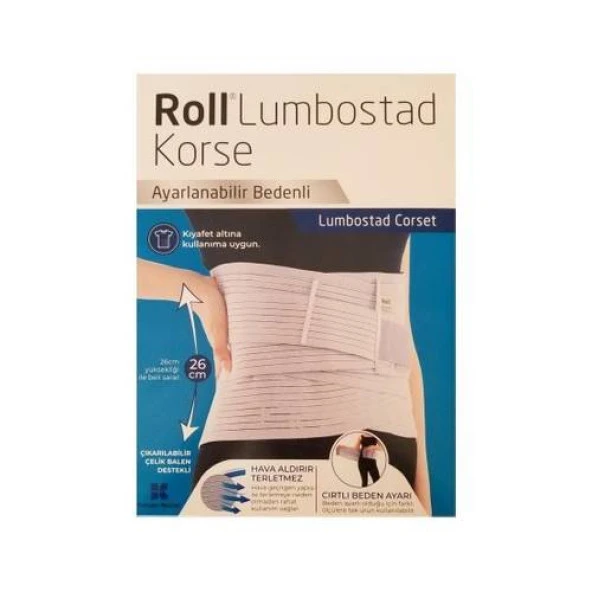 Roll Lumbostad Korse - Ayarlanabilir Bedenli 26 Cm