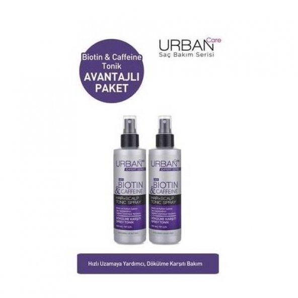Urban Care Biotin Kafein Dökülme Karşıtı Sprey Tonik 200 ml-2 adet
