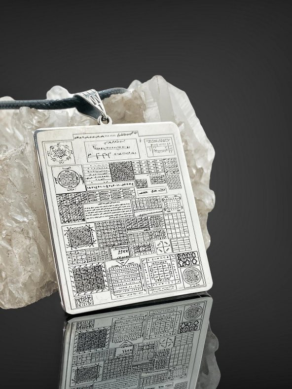 Batılname Sihir Cin Şeytan Vefkli Karachukha Dua Tılsım 925 Gümüş Kolye ürün görseli