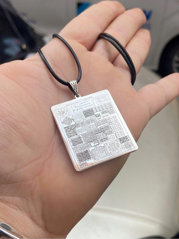 Batılname Sihir Cin Şeytan Vefkli Karachukha Dua Tılsım 925 Gümüş Kolye - Resim 5