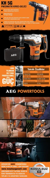 Aeg KH 5G SDS Max 13 J Toule 1200 W Pnömatik Kırıcı Delici 6.6 KG - 3