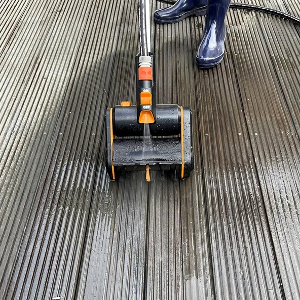 WORX WA0292 WG441E ile Uyumlu Sert Yüzeyler İçin 165mm Orta Sert Temizlik Fırçası - 10