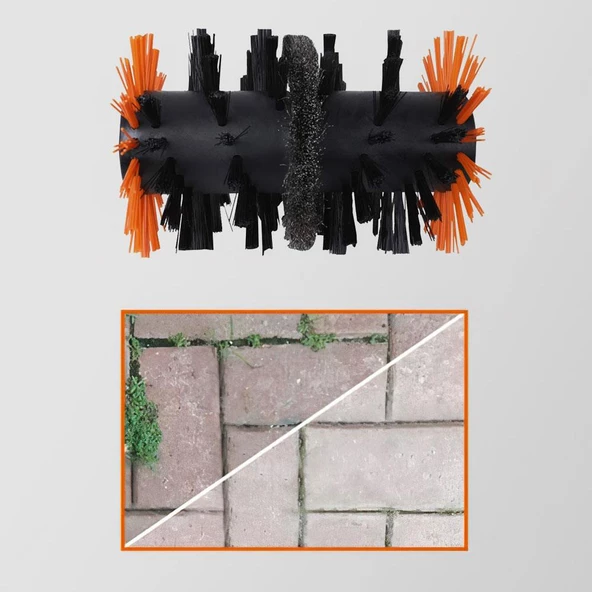 WORX WA0293 WG441E ile Uyumlu Sert ve Derz Dolgu Yüzeyler İçin 165mm Çelik Tel Destekli Temizlik Fırçası - 8