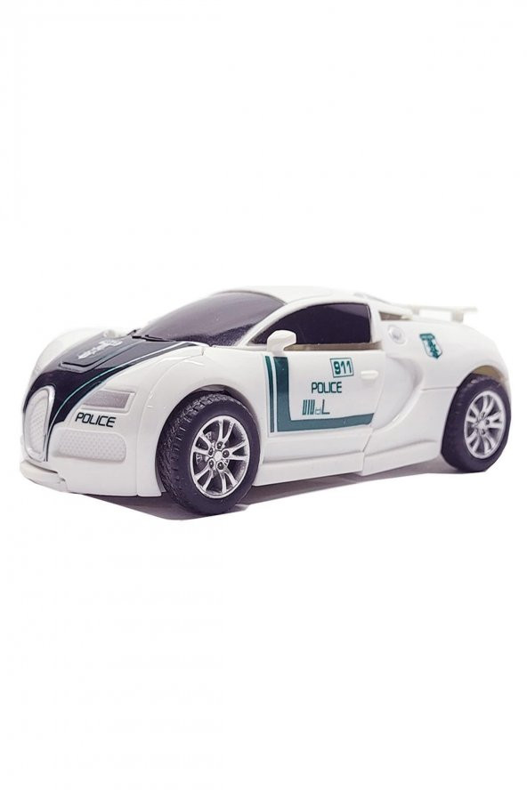 Otobot Polis Bugatti Transformers Robot Araba
