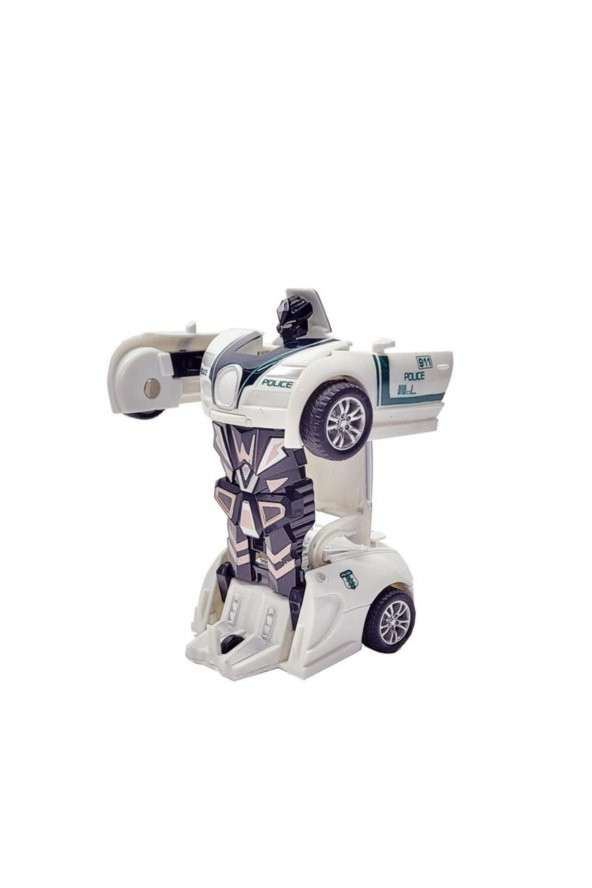 Otobot Polis Bugatti Transformers Robot Araba - 5