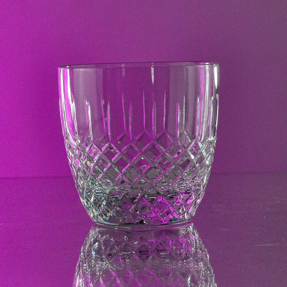 DECOCIA  KESME KRİSTAL VİSKİ BARDAGI 370cc 6 ADET - Resim 2