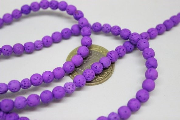 Lav Taşı Eflatun Renkli Dizi 6mm - Resim 2