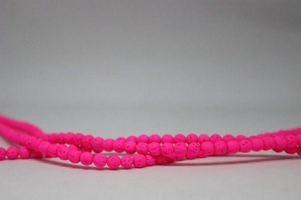 Lav Taşı Fosforlu Pembe Renkli Dizi 6mm - Resim 5