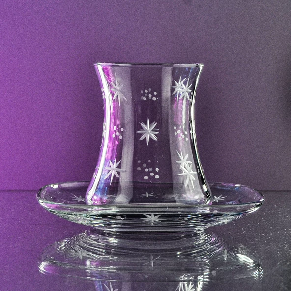 Decocia Kazaan 12 Kişilik 24 Parça Çay Seti  170cc Sema Desenli - Resim 2