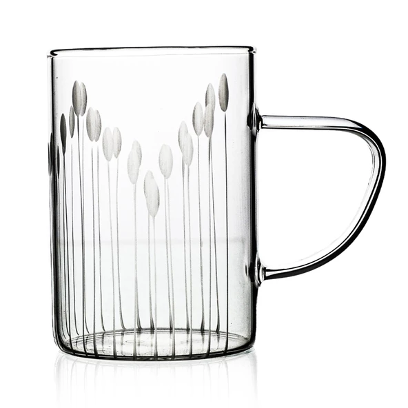 DECOCIA K50 BOROSİLİKAT 6LI İNCE CAM KUPA 200CC VEGA DESENLİ ürün görseli