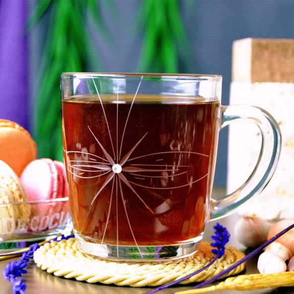 DECOCIA K220 6LI CAM KUPA 340CC MİRA DESENLİ - Resim 2