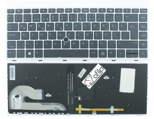 Hp EliteBook 840 G5 G6 Notebook Klavyesi - Siyah - TR - Işıklı ürün görseli 1