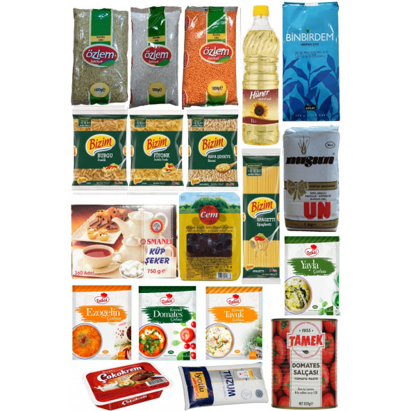 RAMAZAN PAKETİ ERZAK YARDIM KOLİSİ PAKETİ 19 PARÇA