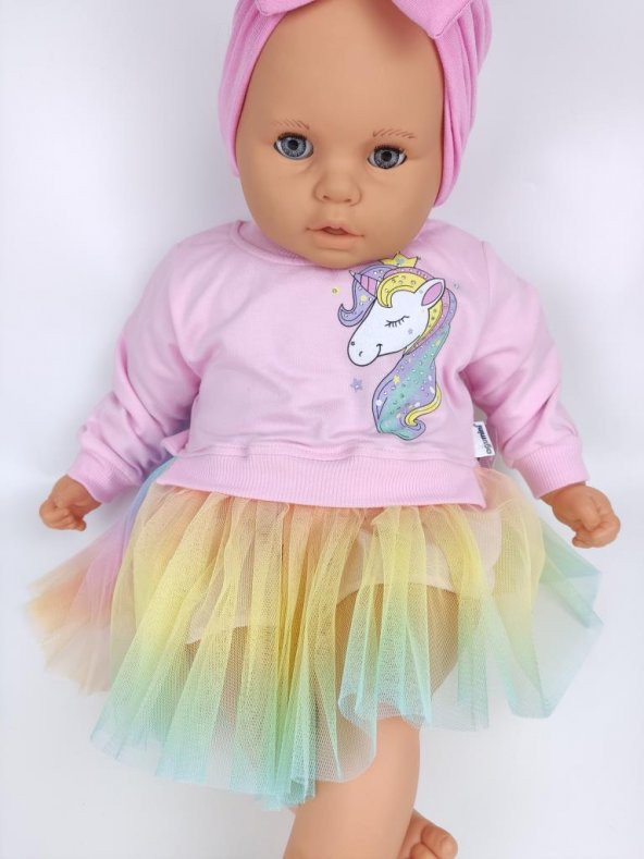 Tütü Etekli Bebek Elbise, Unicorn Elbise ID:170 - 1