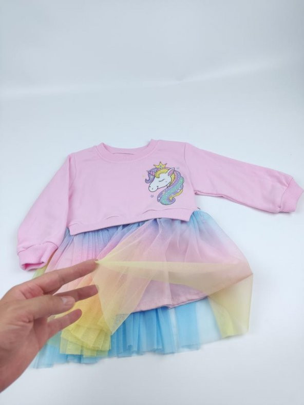Tütü Etekli Bebek Elbise, Unicorn Elbise ID:170 - 4
