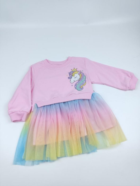 Tütü Etekli Bebek Elbise, Unicorn Elbise ID:170 - 11