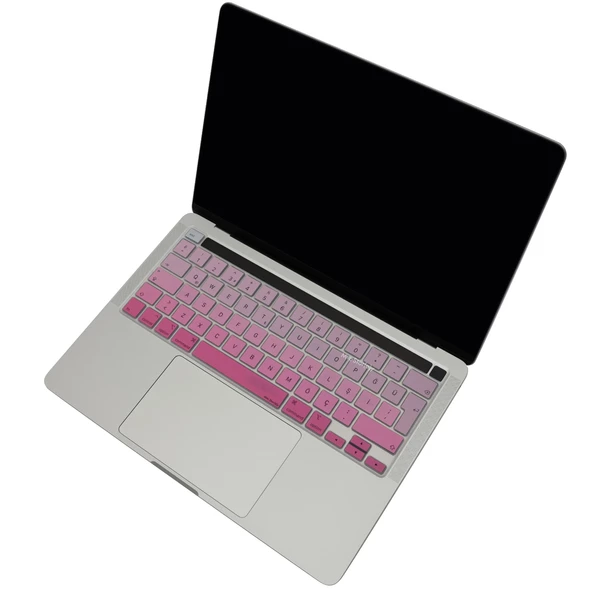 Macbook Pro Klavye Kılıfı 13 inç M1-M2, (Türkçe Q) A2338 A2289 A2251 A2141 Uyumlu Gradient - 6