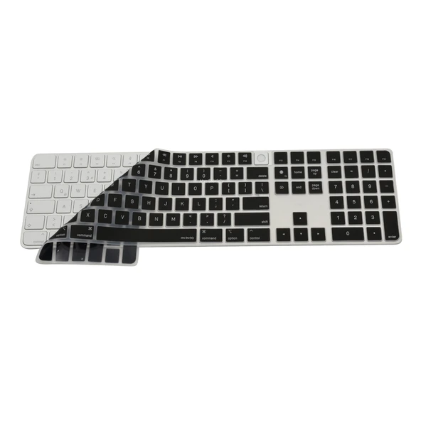 Apple Magic Keyboard 3 Kılıf Klavye Koruyucu İngilizce Baskı (US-ABD) TouchID'li Model A2520 ile Uyumlu