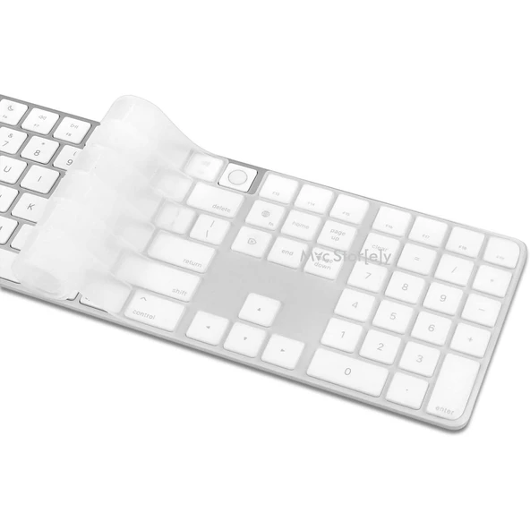 Magic Keyboard A2520 Klavye Koruyucu US Düzenli Touch ID Sayısal Tuş Takımı Uyumlu Silikon - 5