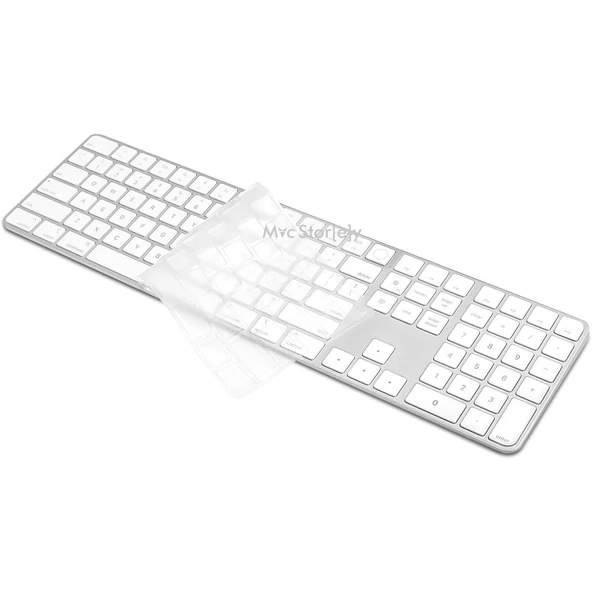 Magic Keyboard A2520 Klavye Koruyucu US Düzenli Touch ID Sayısal Tuş Takımı Uyumlu Silikon - 2