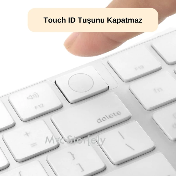 Magic Keyboard A2520 Klavye Koruyucu US Düzenli Touch ID Sayısal Tuş Takımı Uyumlu Silikon - 6