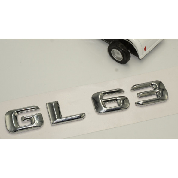 Benz GL 63 Bagaj Krom Metal 3M 3D Yazı Logo - Resim 3