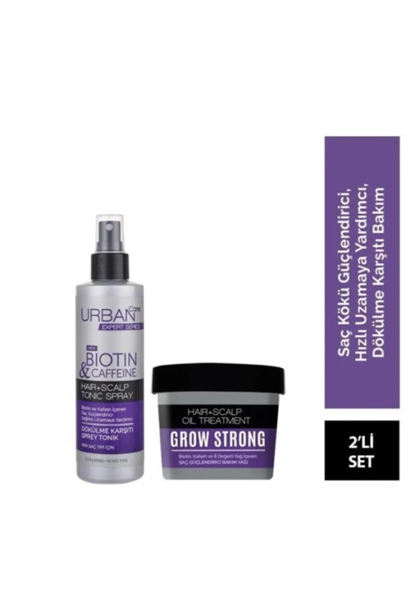 Urban Care Biotin Kafein Dökülme Karşıtı Tonik 200ml+Saç Bakım Yağı 240 Ml-vegan 2'li Set