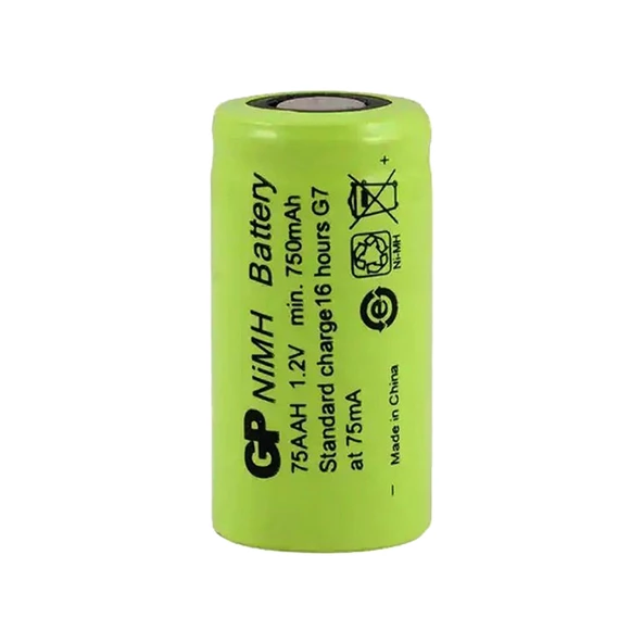 GP 75AAH 1.2V 750 MAH 2/3AA NI-MH DUZ KAFA PİL