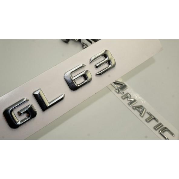 Benz GL 63 4Matic Bagaj Krom Metal 3M 3D Yazı Logo