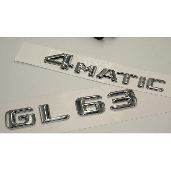 Benz GL 63 4Matic Bagaj Krom Metal 3M 3D Yazı Logo - 3