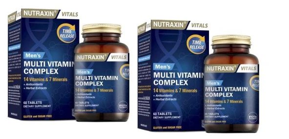 Nutraxin Mens Multivitamin Complex 60 Tablet x 2 adet