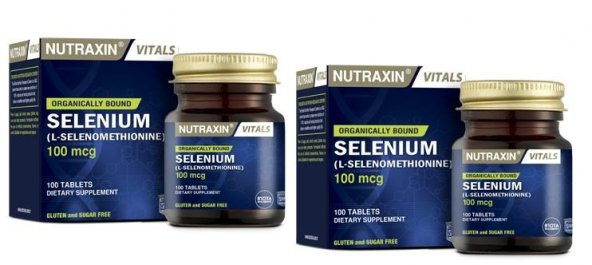 Nutraxin Selenium 100 mcg 100 Tablet x 2 adet