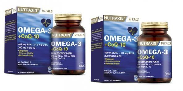 Nutraxin Omega3 CoQ-10 60 Softjel x 2 adet