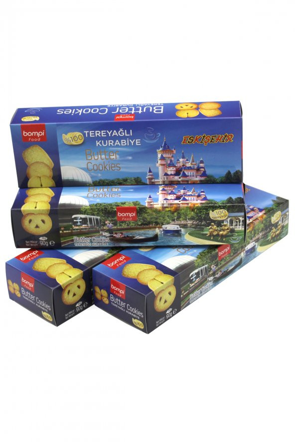 BOMPİ 100 TEREYAĞLI KURABİYE 90 GRx 4 ADET - 2