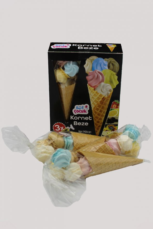 SÜT ÇOCUK KORNET KÜLAH BEZE 3 lü - 2