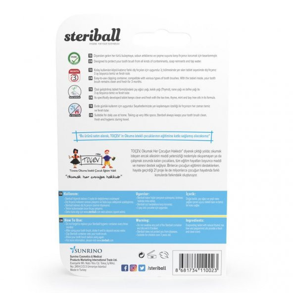 Steriball Diş Fırçası Koruma Kabı-Siyah - 2