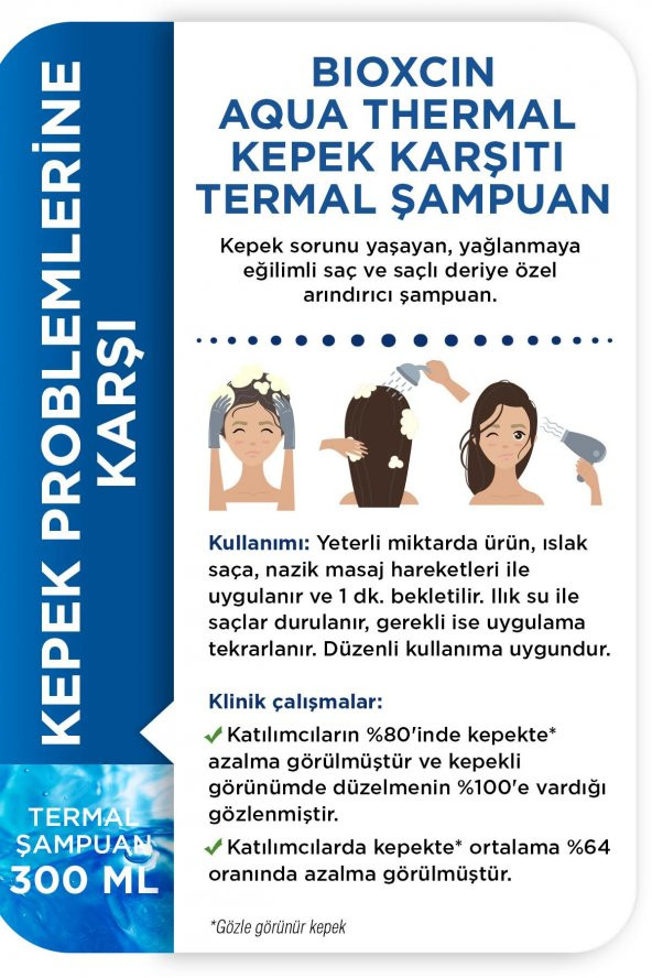 Bioxcin Aquathermal Kepek Şampuan 300 ml - 4