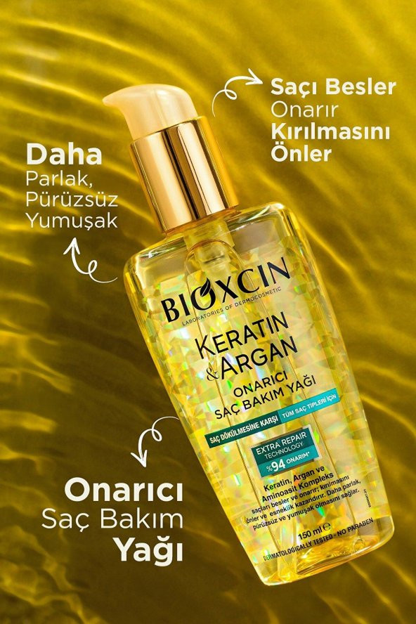 Bioxcin Keratin Argan Onarıcı Saç Bakım Yağı 150 ml - 2