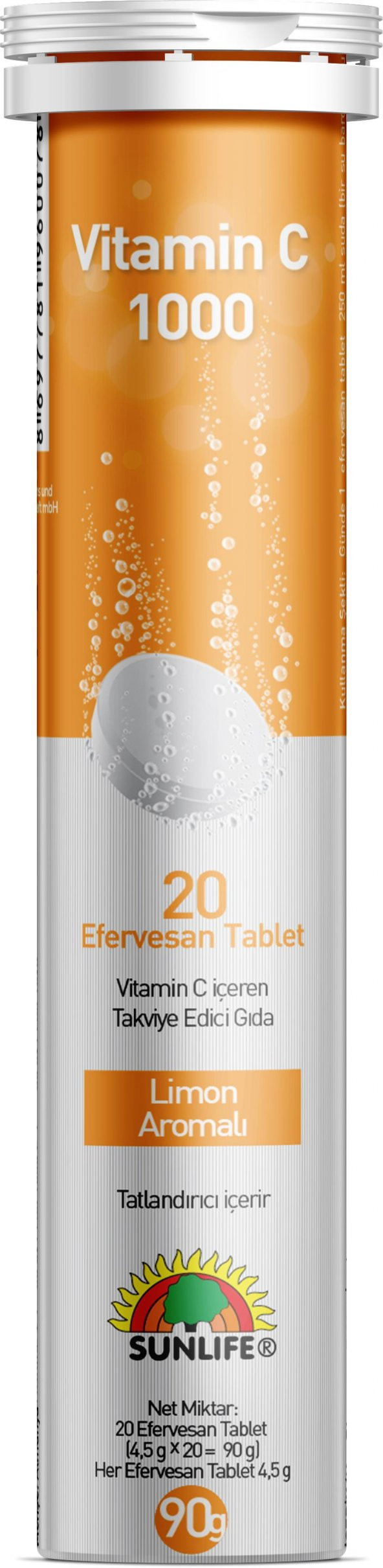 Sunlife Vitamin C 1000 mg efervesan 20 Tablet