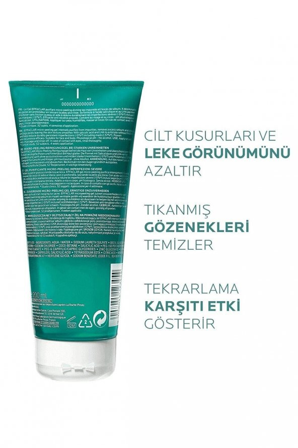 La Roche Posay Effaclar Mikro Peeling Jel Vücut 200 ml - 2