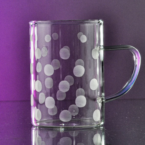 DECOCIA K50 BOROSİLİKAT 6LI İNCE CAM KUPA 200CC HOTPOINT DESENLİ - Resim 3