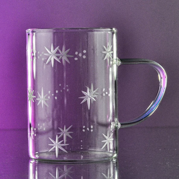 DECOCIA K50 BOROSİLİKAT 3LÜ İNCE CAM KUPA 200CC SEMA DESENLİ - Resim 3