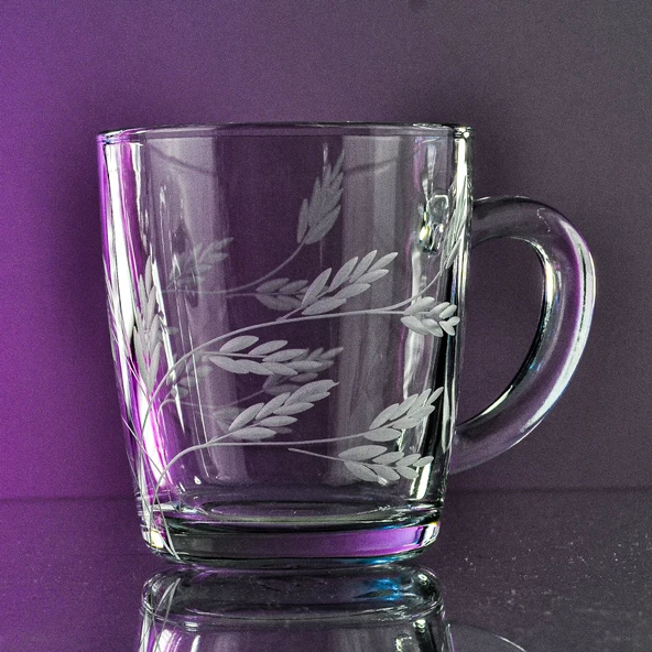 DECOCIA K220 6LI CAM KUPA 340CC SÜRGÜN DESENLİ - Resim 3