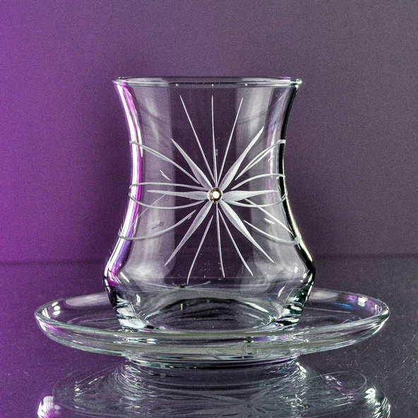 Decocia Afro 6 Kişilik 12 Parça Çay Seti 170cc Mira Desenli - Resim 4