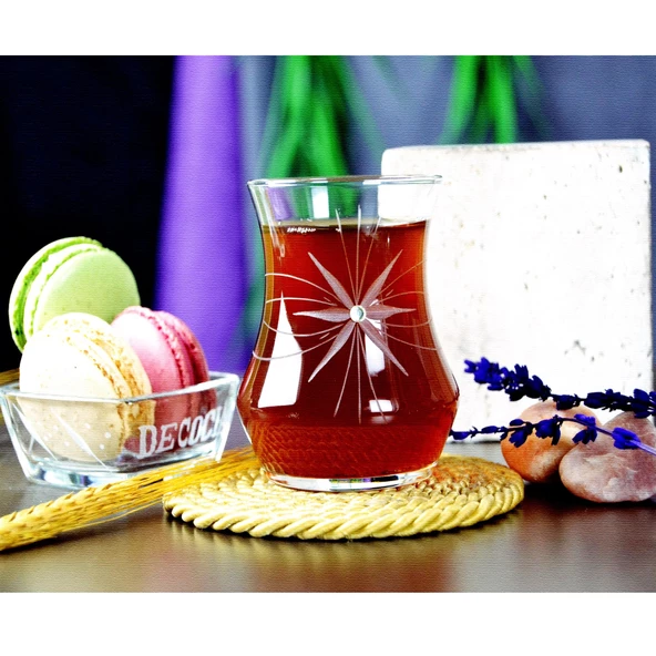 Decocia Afro 6 Kişilik 12 Parça Çay Seti 170cc Mira Desenli - Resim 5