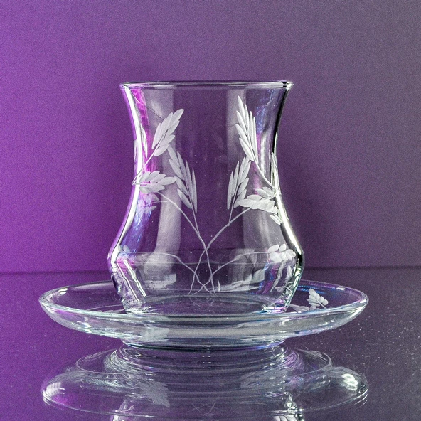 Decocia Afro 6 Kişilik 12 Parça Çay Seti 170cc Sürgün Desenli - Resim 4