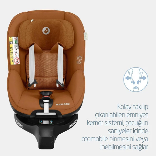 Maxi-Cosi Mica Pro Eco I-Size ADAC'lı İsofix'li 360 Dönebilir Yatabilir 0-18 Kg Bebek Oto Koltuğu Authentic Cognac - 4