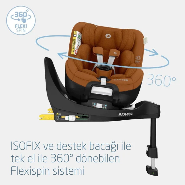 Maxi-Cosi Mica Pro Eco I-Size ADAC'lı İsofix'li 360 Dönebilir Yatabilir 0-18 Kg Bebek Oto Koltuğu Authentic Cognac - 6