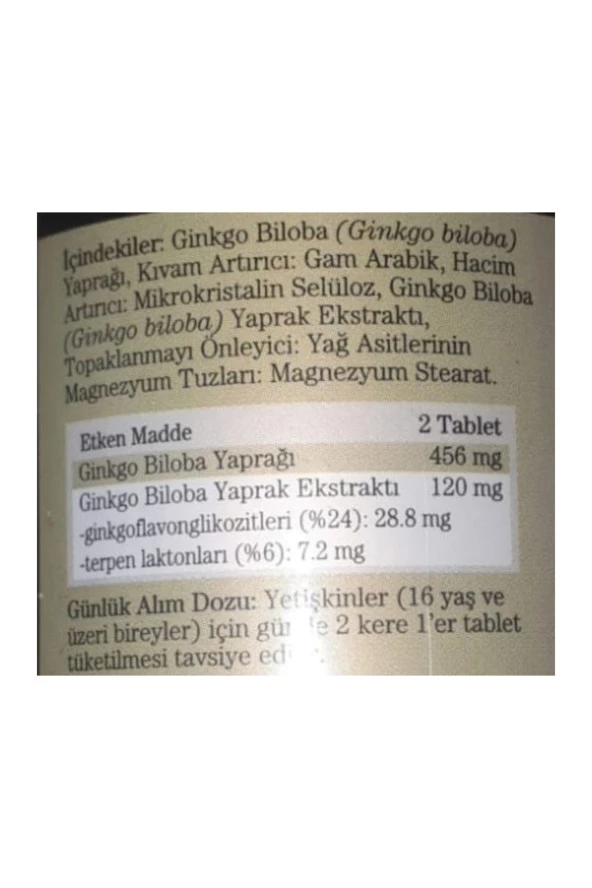 2 Adet Balen Ginkgo Biloba 600 Mg 60 Kapsül - Resim 2