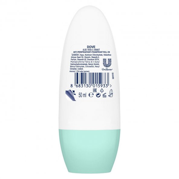 Dove Go Fresh Armut ve Aloe Vera Kadın Roll-On Deodorant 50ML - 6